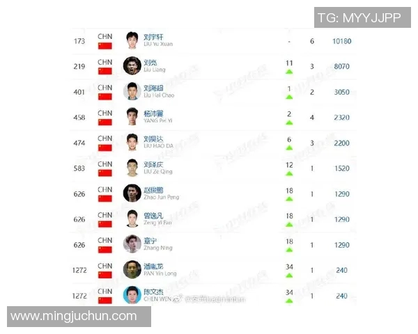 重庆羽毛球队在全国羽毛球节奏排行榜中荣获第九名的佳绩分析